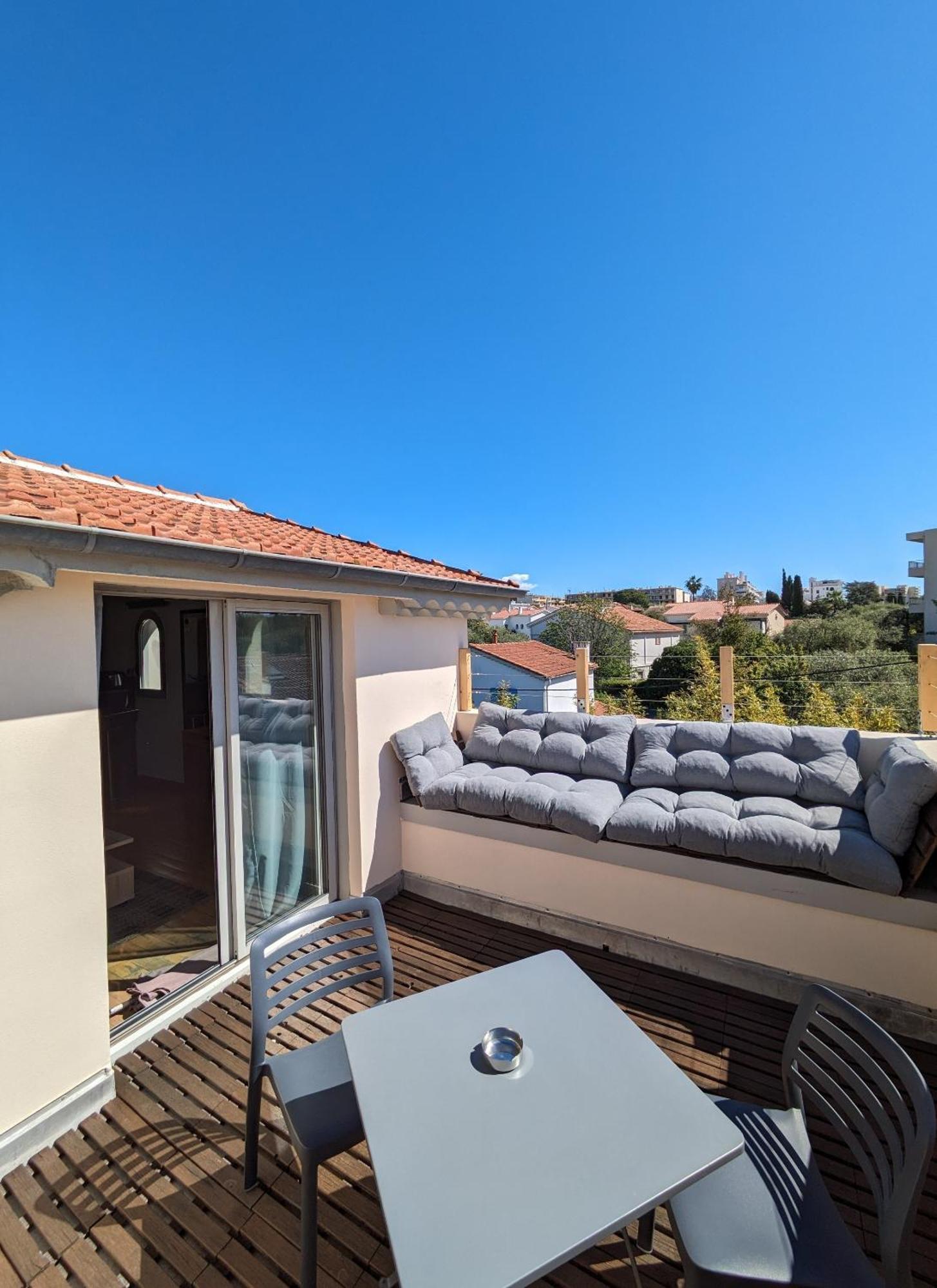 Studio Dernier Etage Le Nid D'Amour - Sejour Romantique, Mandara Beach, Juan-Les-Pins Kültér fotó